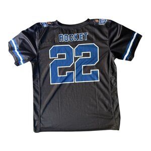 Rocket 22 Black & Blue Football Jersey Adult L Polyester Athletic Top